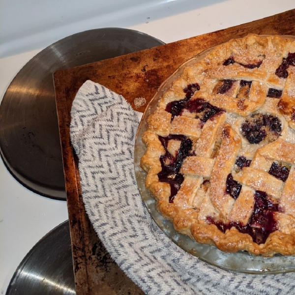 Blueberry, Goat Cheese, and Basil Pie