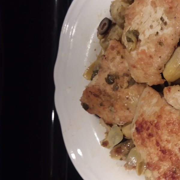 Chicken Breast Cutlets with Artichokes and Capers