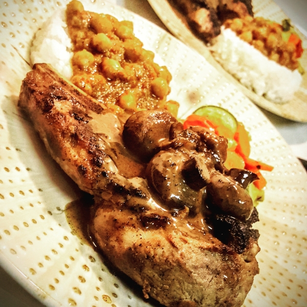 Coriander and Cumin Rubbed Pork Chops