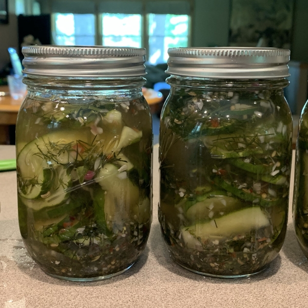 Spicy Refrigerator Dill Pickles