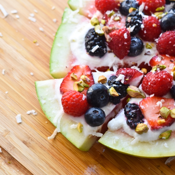 Loaded Yogurt Watermelon Pizza