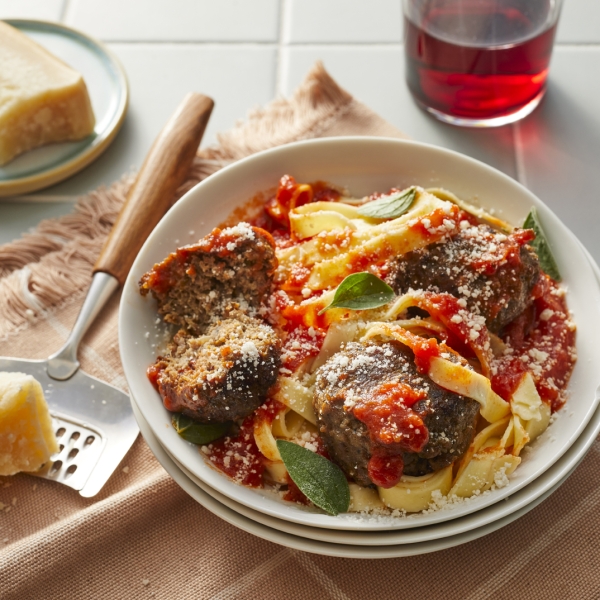 Three-Meat Italian Meatballs