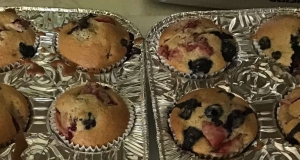 Jumbo Sour Cream Blueberry Muffins