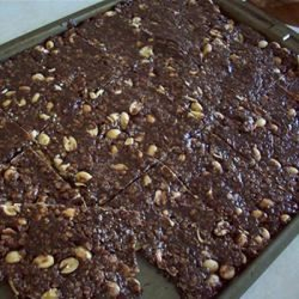 Chewy Chocolate Peanut Bars