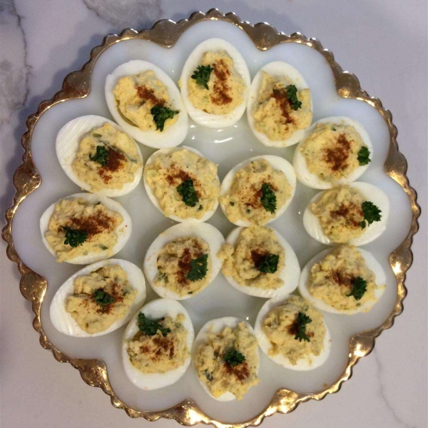 Creamy Cajun Deviled Eggs
