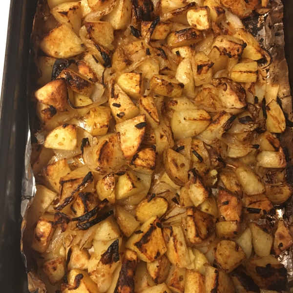 Roasted Potatoes and Onions - Easy and Delicious