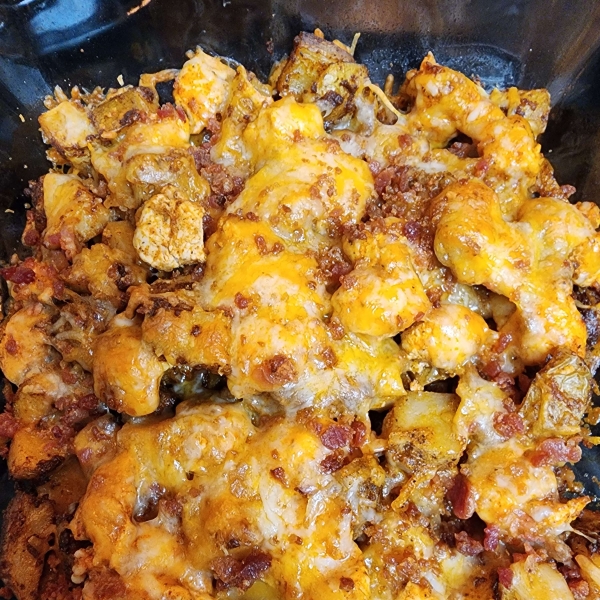 Buffalo Chicken and Roasted Potato Casserole