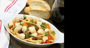 Bay Scallop Pasta with Tomatoes