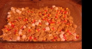 Peanutty Candy Corn Cereal Bars