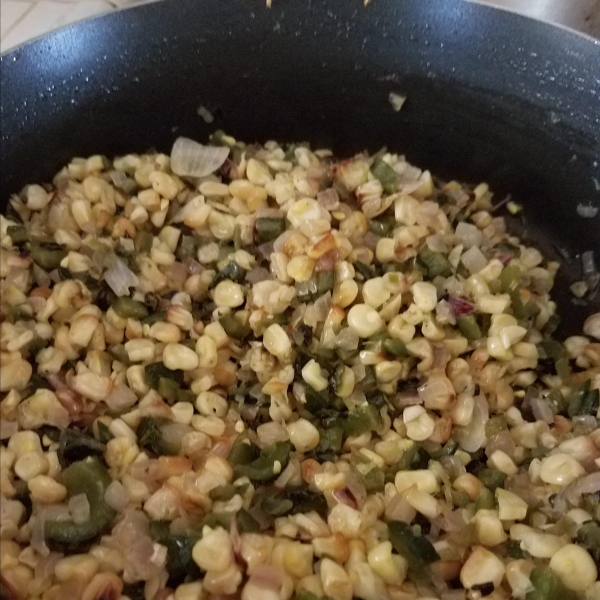 Roasted Corn and Poblanos