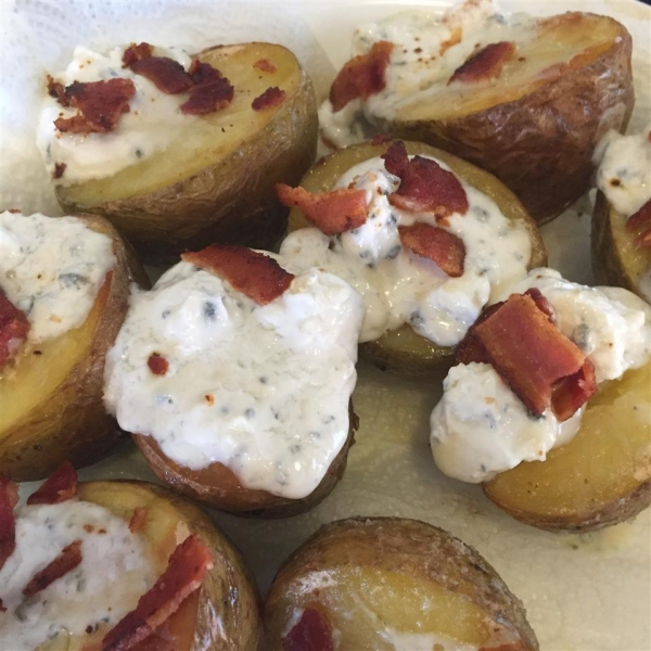 Gorgonzola Stuffed Mini Potatoes