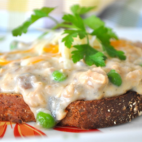 Creamed Salmon on Toast