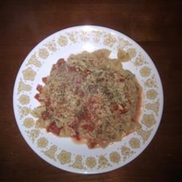 Tomato Brie Bow Tie Pasta