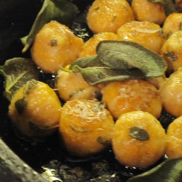 Sweet Potato Gnudi with Sage Butter