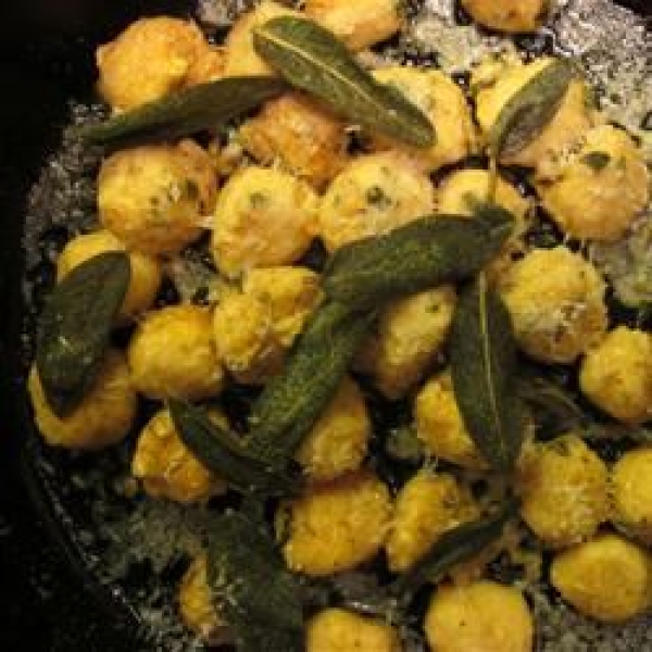 Sweet Potato Gnudi with Sage Butter