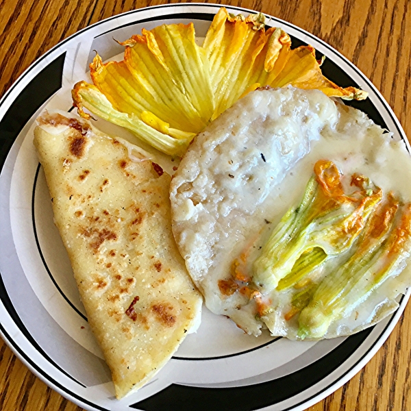 Quesadillas de Flor de Calabaza (Zucchini Blossom Quesadillas)