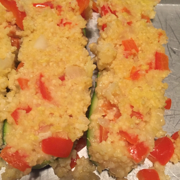 Millet Stuffed Zucchini