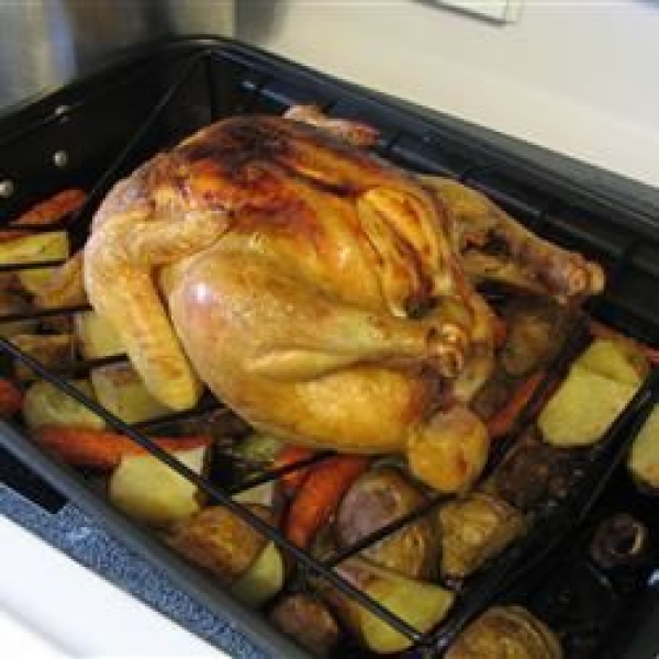 Healthier Juicy Roasted Chicken