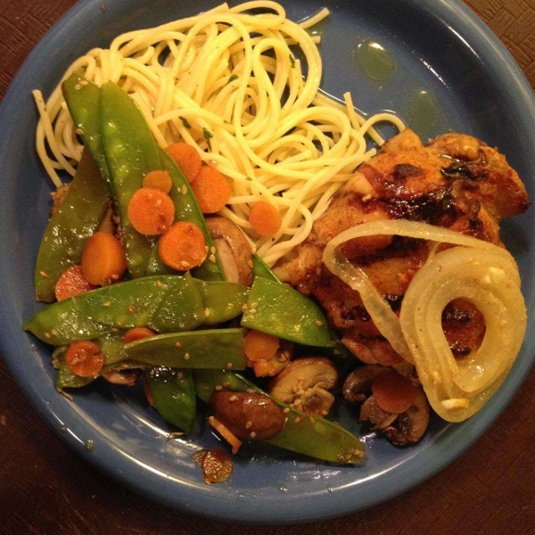 Stir Fried Snow Peas and Mushrooms