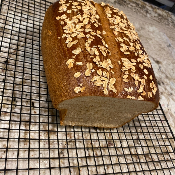 Bread Machine Honey-Oat-Wheat Bread