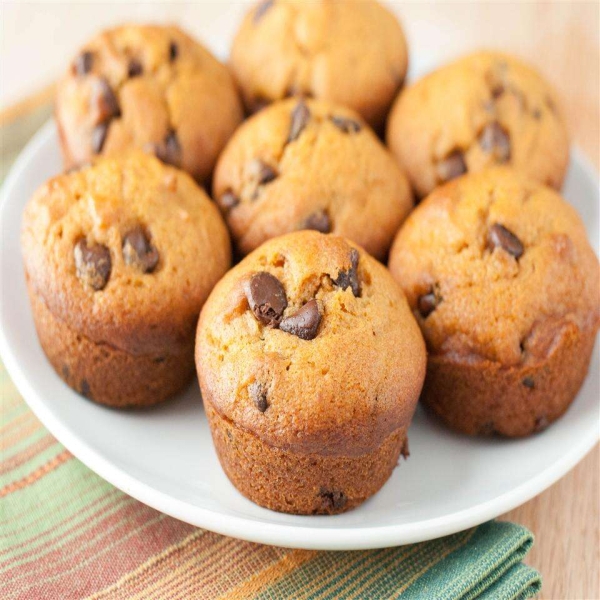 Cinnamon Chip Pumpkin Mini Muffins