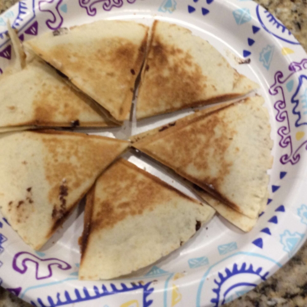 Dessert Quesadillas with Peanut Butter, Chocolate, and Marshmallow