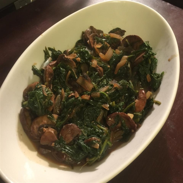 Mushrooms and Spinach Italian Style