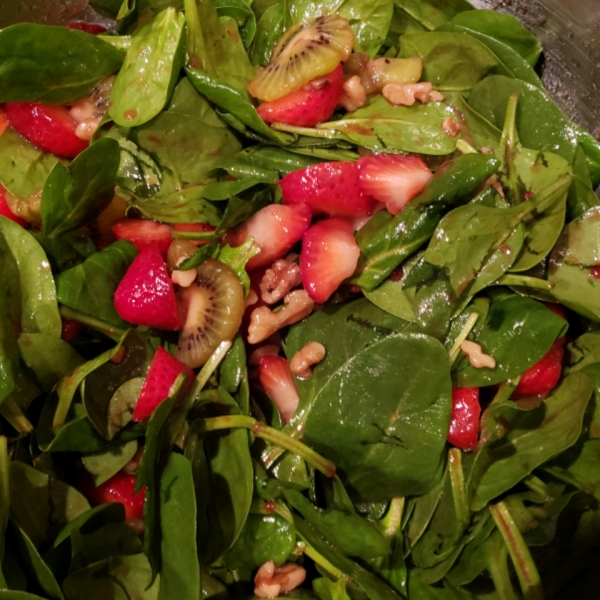 Strawberry, Kiwi, and Spinach Salad