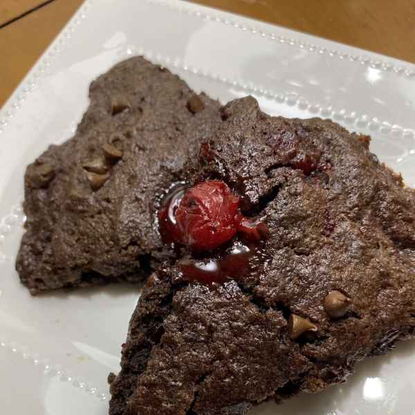 Double Chocolate-Cherry Scones