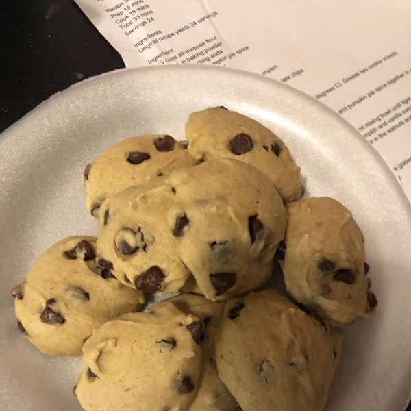 Crystal's Chocolate Chip Pumpkin Cookies