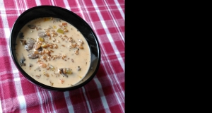 Vegan Creamy Mushroom and Farro Soup