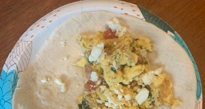 Spinach Feta Egg Wrap