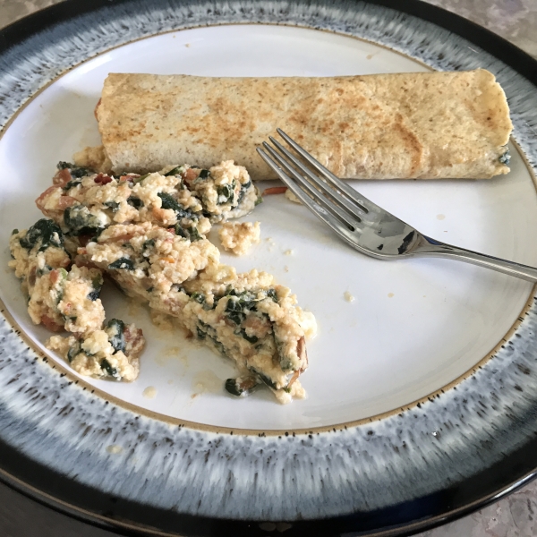 Spinach Feta Egg Wrap