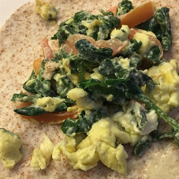 Spinach Feta Egg Wrap