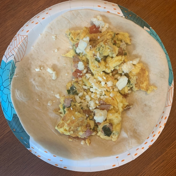 Spinach Feta Egg Wrap