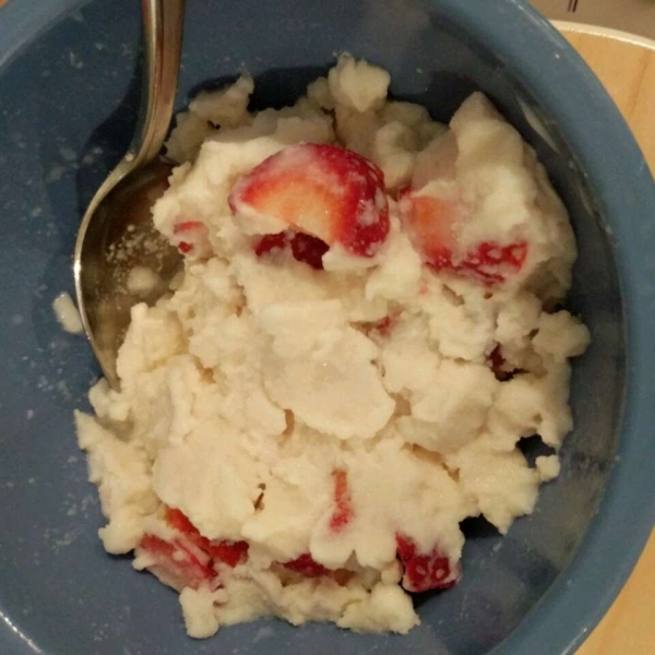 Fresh Fruit Ice Cream in a Baggie