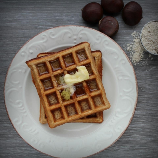 Gluten-Free Sourdough Chestnut Waffles