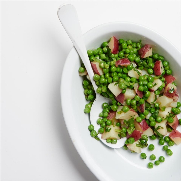 Glazed Peas and Potatoes with Mint