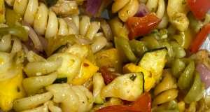 Roasted Veggie Pesto Pasta Salad