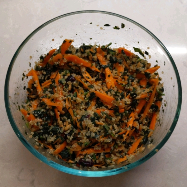 Kale, Carrot, and Sunflower Seed Salad