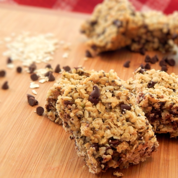 Oatmeal Chia Hemp Chocolate Chip Vegan Bars