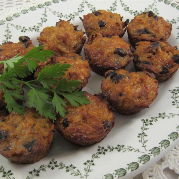 Cheesy BBQ Rice Bites
