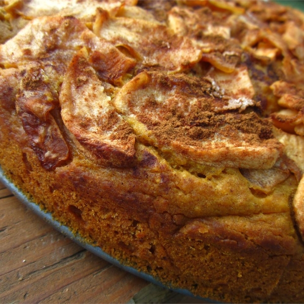 Pumpkin Cake with Apple Top