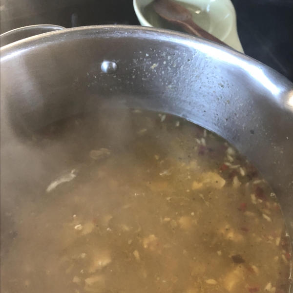 Salsa Verde Chicken and Rice Tortilla Soup
