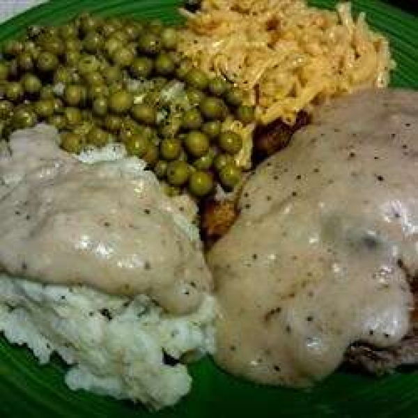 Chicken Fried Steak with Cream Pork Sausage Gravy