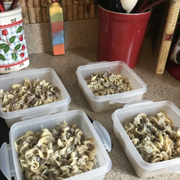 Ground Beef Stroganoff Casserole