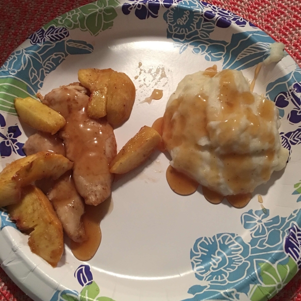 Baked Chicken with Peaches