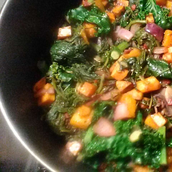 Balsamic Butternut Squash with Kale