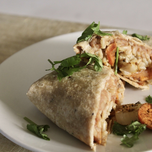 Vegan Sweet Potato and Bean Burritos