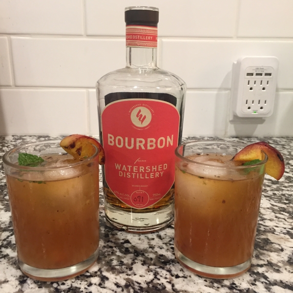 Grilled Peach Bourbon Smash